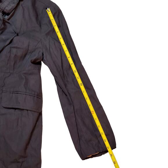 Ann Taylor Loft Long Lined Ruffle Collar Women's Button Sz S Petite Jacket - Picture 4 of 13